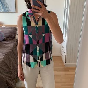 Mara Hoffman Diamond Sleeveless Shirt